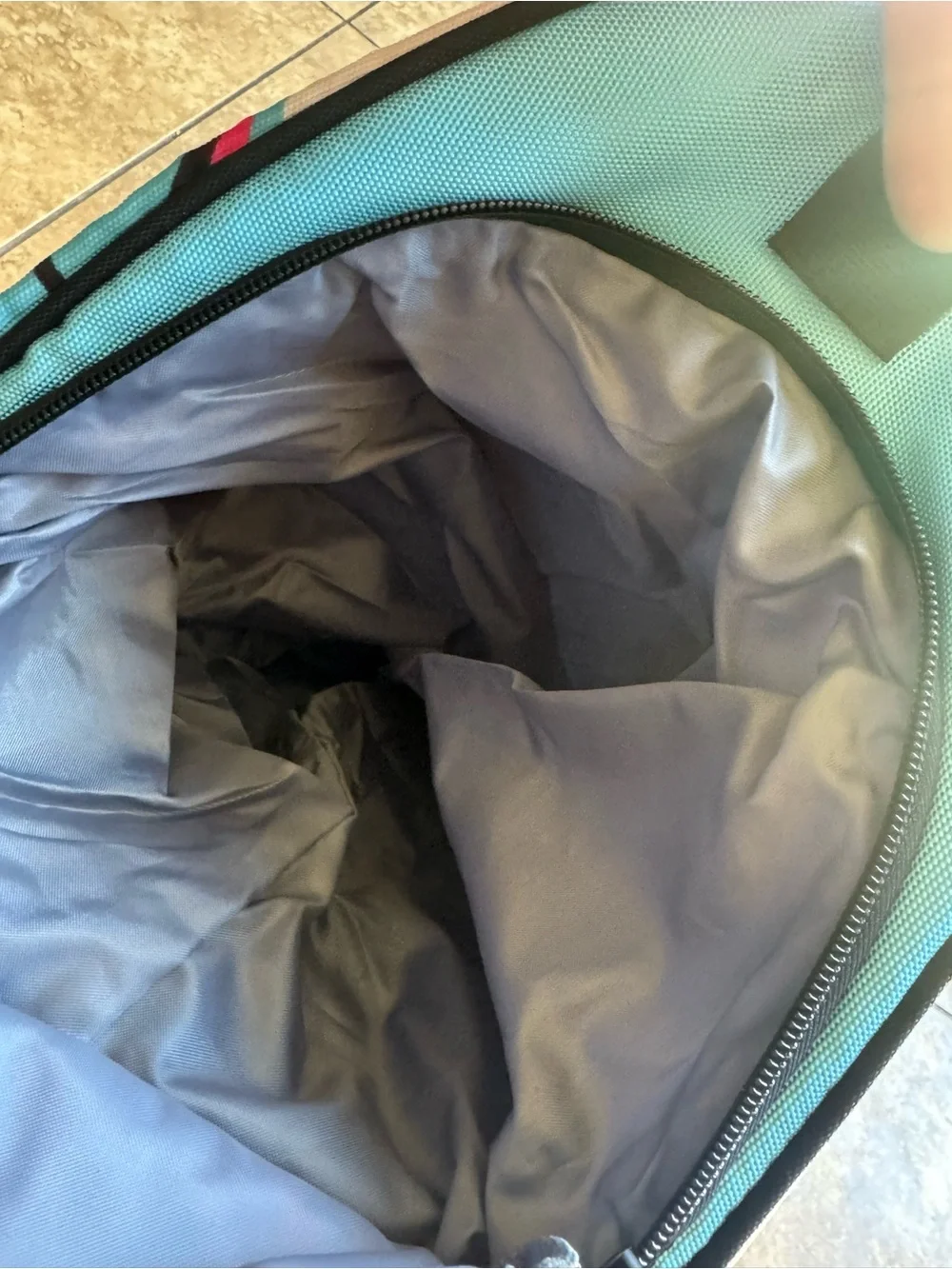 Bang Energy Teal and White Mini Duffel Bag with Shoulder Strap